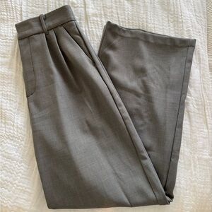 Abercrombie & Fitch Gray Sloane Tailored Wide Leg Pant